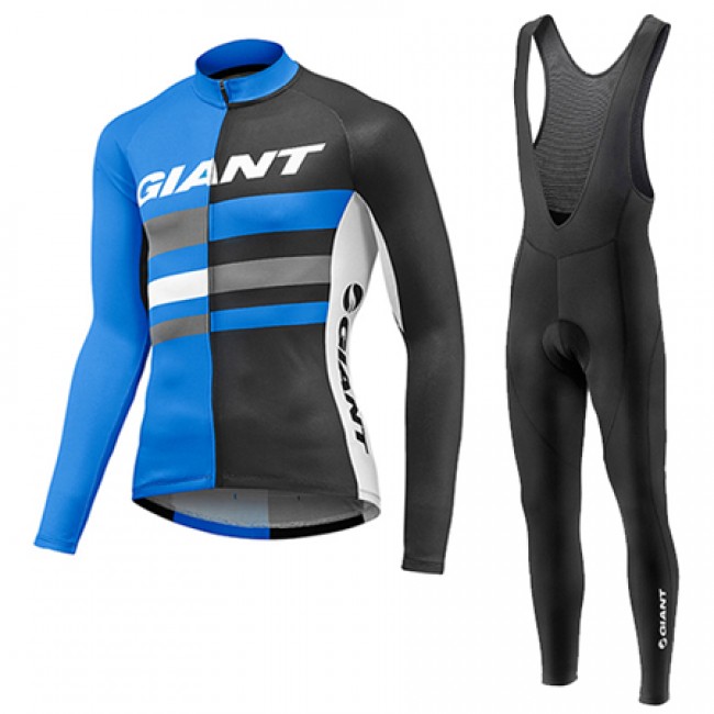 2017 Giant Fahrradbekleidung Satz Radtrikot Langarm+Lang Trägerhose Blau Radtrikot Kaufen 2017 Giant Fahrradbekleidung Satz Radtrikot Langarm+Lang Trägerhose Blau Radtrikot Kaufen