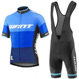 2017 Giant Fahrradbekleidung Satz Radtrikot Kurzarm+Kurz Trägerhose Blau Radtrikot Kaufen