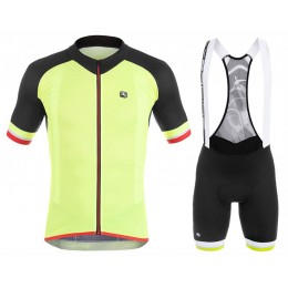2017 Giordana Silber Line Schwarz-Gelb Fahrradbekleidung Satz Radtrikot Kurzarm+Kurz Trägerhose Radtrikot Kaufen