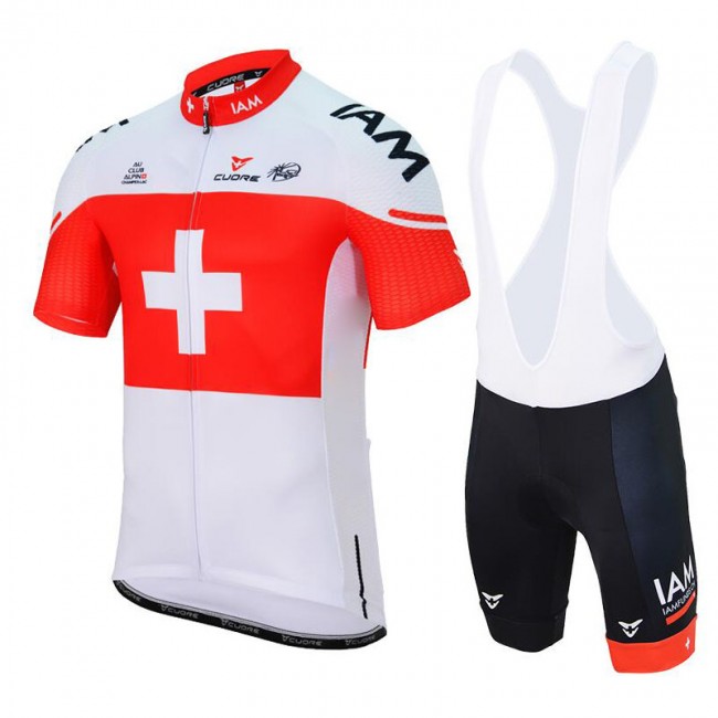 IAM 2017 Swiss Champion Fahrradbekleidung Satz Radtrikot Kurzarm+Kurz Trägerhose Radtrikot Kaufen IAM 2017 Swiss Champion Fahrradbekleidung Satz Radtrikot Kurzarm+Kurz Trägerhose Radtrikot Kaufen