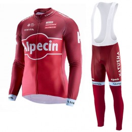 2017 KATUSHA Alpecin Fahrradbekleidung Satz Radtrikot Langarm+Lang Trägerhose Radtrikot Kaufen