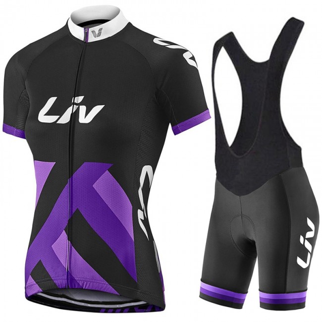 2017 Liv Damen Schwarz-lila Fahrradbekleidung Satz Radtrikot Kurzarm+Kurz Trägerhose 02 Radtrikot Kaufen 2017 Liv Damen Schwarz-lila Fahrradbekleidung Satz Radtrikot Kurzarm+Kurz Trägerhose 02 Radtrikot Kaufen