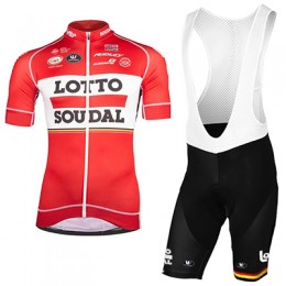 2017 LOTTO SOUDAL Fahrradbekleidung Satz Radtrikot Kurzarm+Kurz Trägerhose Radtrikot Kaufen