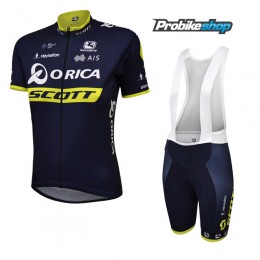 Damen Orica Scott Pro 2017 Fahrradbekleidung Satz Radtrikot Kurzarm+Kurz Trägerhose Schwarz Radtrikot Kaufen