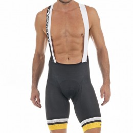 2017 Pinarello 12th Tour de France Kurz Trägerhose-Schwarz Gelb Radtrikot Kaufen