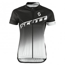 2017 Scott Damen Schwarz Weiß Radtrikot Kurzarm Radtrikot Kaufen