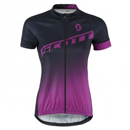 2017 Scott Damen Schwarz violett Radtrikot Kurzarm Radtrikot Kaufen
