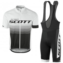 2017 Scott Rc Weiß Schwarz Fahrradbekleidung Satz Radtrikot Kurzarm+Kurz Trägerhose Radtrikot Kaufen