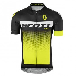 2017 Scott Rc Schwarz Weiß Gelb Radtrikot Kurzarm Radtrikot Kaufen
