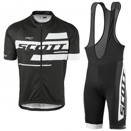 2017 Scott Rc Schwarz-Weiß Fahrradbekleidung Satz Radtrikot Kurzarm+Kurz Trägerhose Radtrikot Kaufen