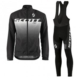 2017 Scott Rc Weiß-noir Fahrradbekleidung Satz Radtrikot Langarm+Lang Trägerhose Radtrikot Kaufen