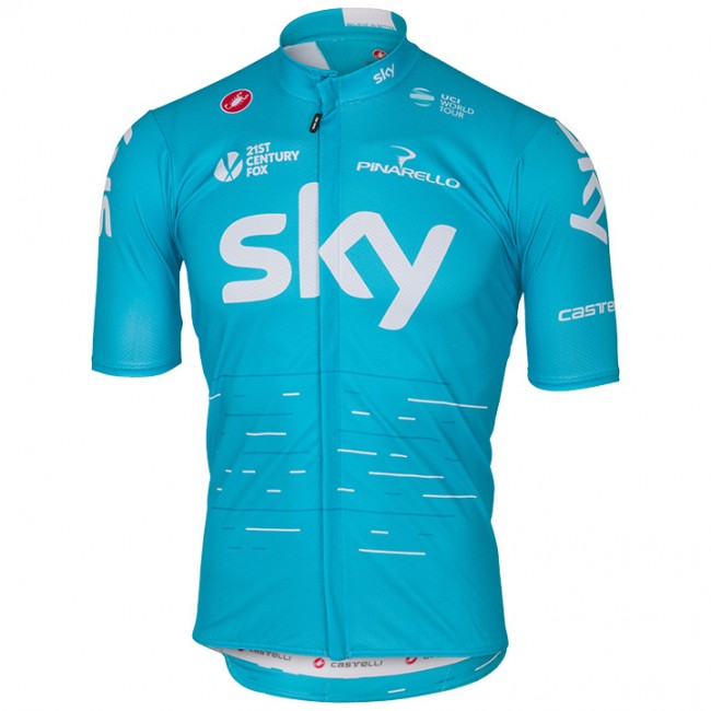 2017 Sky Pro Radtrikot Kurzarm Blau Radtrikot Kaufen 2017 Sky Pro Radtrikot Kurzarm Blau Radtrikot Kaufen