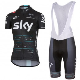 Sky Pro Damen 2017 Schwarz Fahrradbekleidung Satz Radtrikot Kurzarm+Kurz Trägerhose Radtrikot Kaufen