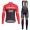 Trek Segafredo 2017 Fahrradbekleidung Satz Radtrikot Langarm+Lang Trägerhose Rot Radtrikot Kaufen