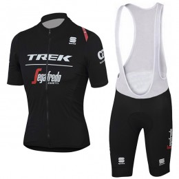 Trek Segafredo Pro Schwarz 2017 Fahrradbekleidung Satz Radtrikot Kurzarm+Kurz Trägerhose Radtrikot Kaufen